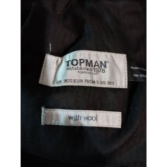 Topman Pants Men's 30 Slim Navy Wool Blend‎ - Picture 5 of 8